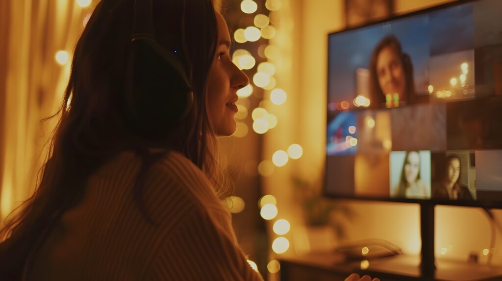 Intimate Evening Online Support Group Video Call with Participan